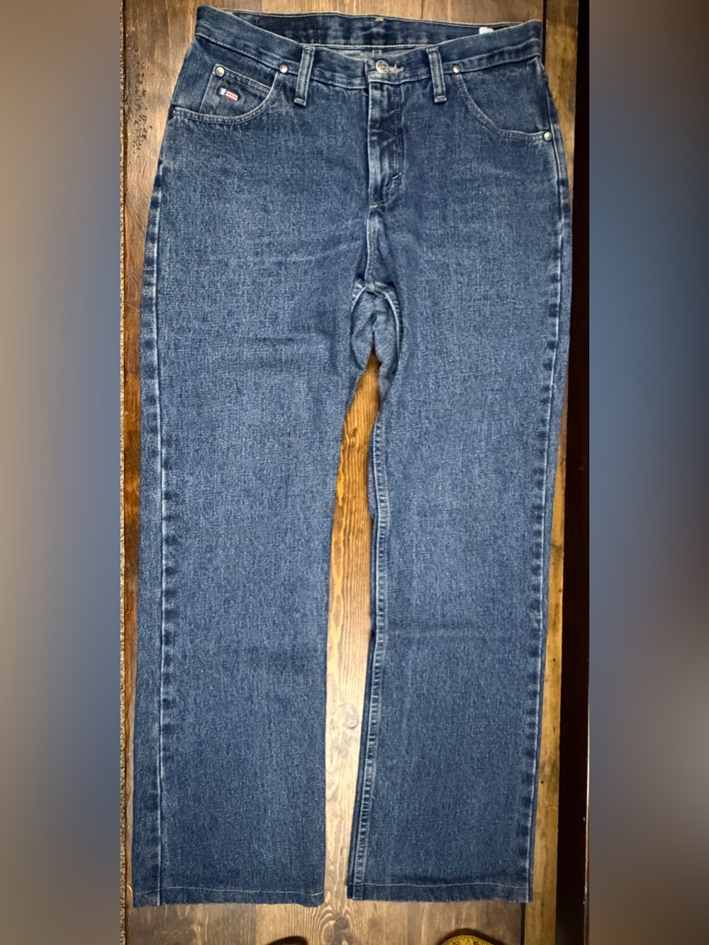 Wrangler 20X Straight-Leg Men's Jeans in Dark Blue Denim